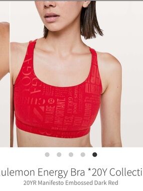lululemon athletica Energy Bra - Dark Red Manifesto
